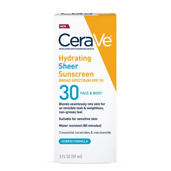 CeraVe - Hydrating Sheer Sunscreen Broad Spectrum SPF 30 for Face & Body 89ml